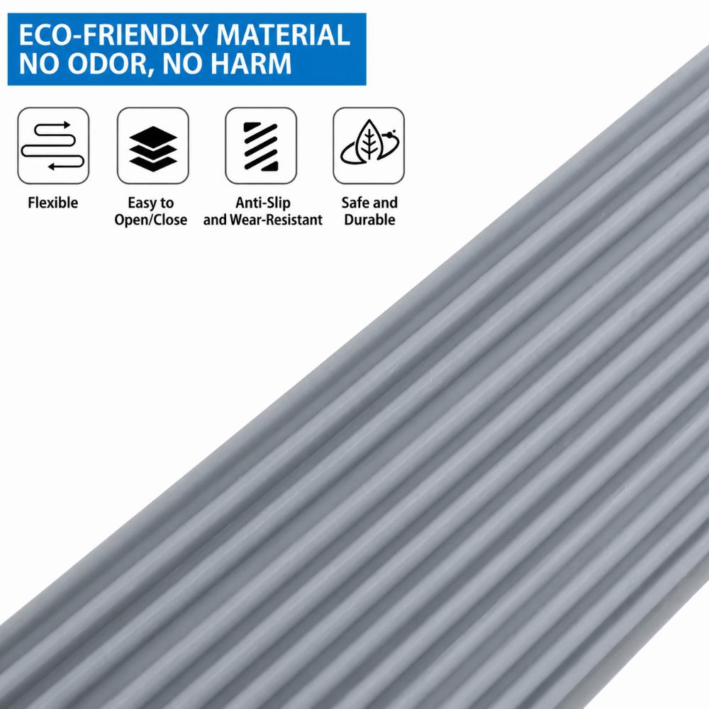 1M Bendable Sweeping Robot Slope Climbing Strip Silicone Water Barrier Room Threshold Bridge