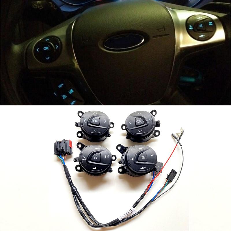 Для Ford Focus Для Kuga 2012-2015 Многофункциональные Кнопки Рулевого Колеса Кнопка Переключателя Регулировки Громкости Аудио Кнопка Переключателя M OK