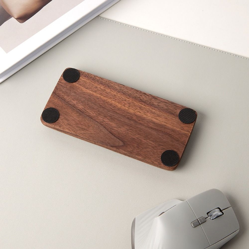 Solid Wood Mouse Wrist Pad Ergonomic Vintage Mini Wrist Guard Comfortable Smooth Surface Mouse Palm Mat Computer Accessories