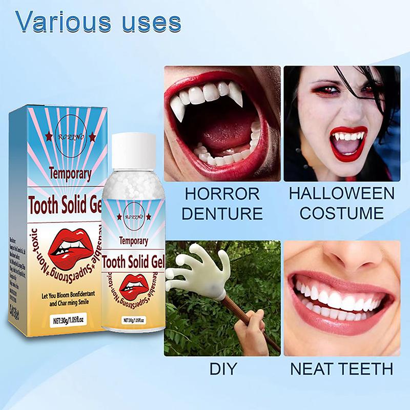 Solid Teething Gum Temporary Tooth Kit Repair Teeth Gaps Filling False Teeth Solid Glue Denture Adhesive Beauty Teeth Whitening