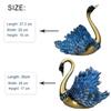 Latest Hand Crafted Swan Pair Home Decor Figurine | Decorative Showpiece (Pack of 2, Blue)