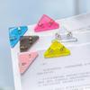 Paper Clip Triangle Corner Clips Kawaii Page Holder File Index Photo Clamp Korean Stationery Office School Desk Organizer