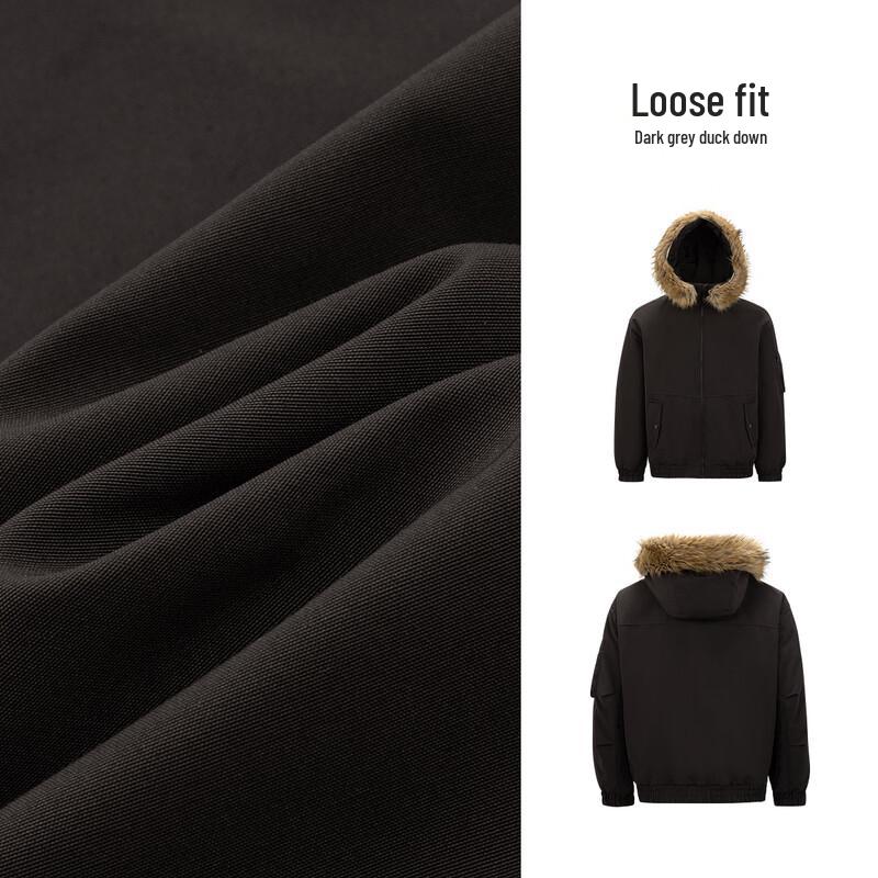 Semir Unisex Water-Repellent Detachable Fur Hooded Down Jacket