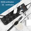 Проводная розетка, кабель 2 м, 10 розеток, 4 USB-порта для быстрой зарядки — черная розетка, европейская розетка с огнестойкостью и защитой от перегрузок