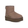 UGG Классические женские кроссовки на мини-платформе Smoke Plume серого цвета 1134991-SKP