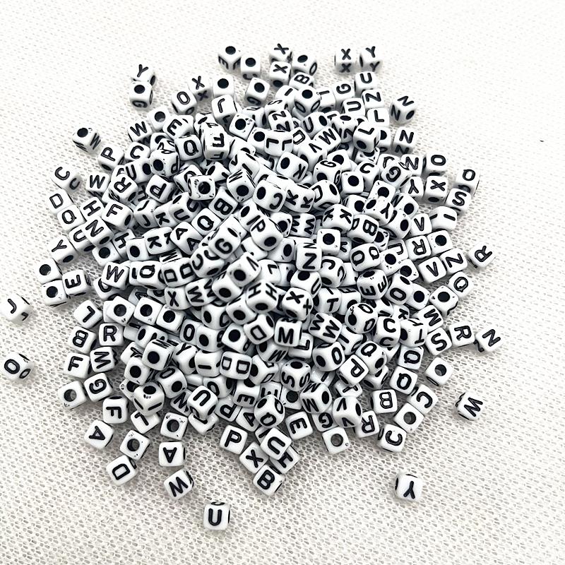 100 шт. 5x5 мм Смешанные бусины-буквы Алфавита Шармы Бусины для изготовления ювелирных изделий DIY Ручной работы Браслеты Аксессуары