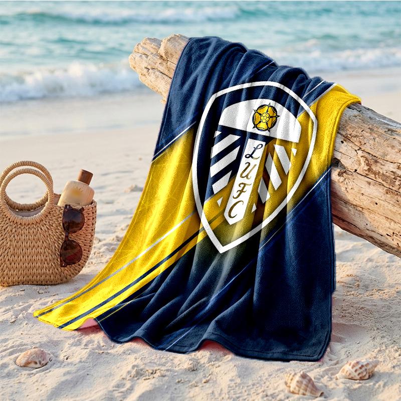 Тематическое пляжное полотенце Leeds United Мягкое Быстрое?Сухое полотенце для летнего пляжного отдыха и плавания