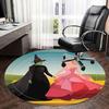 Wizard of Oz,Witch and Princess Chair mat Round Rug Office carpet, Non slip, Suitable for Living Rooms, Bedrooms,Decor1205897a