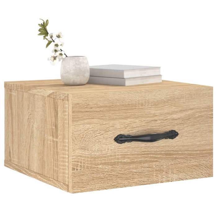 Maison Exclusive - Table de chevet murale chêne sonoma 35x35x20 cm