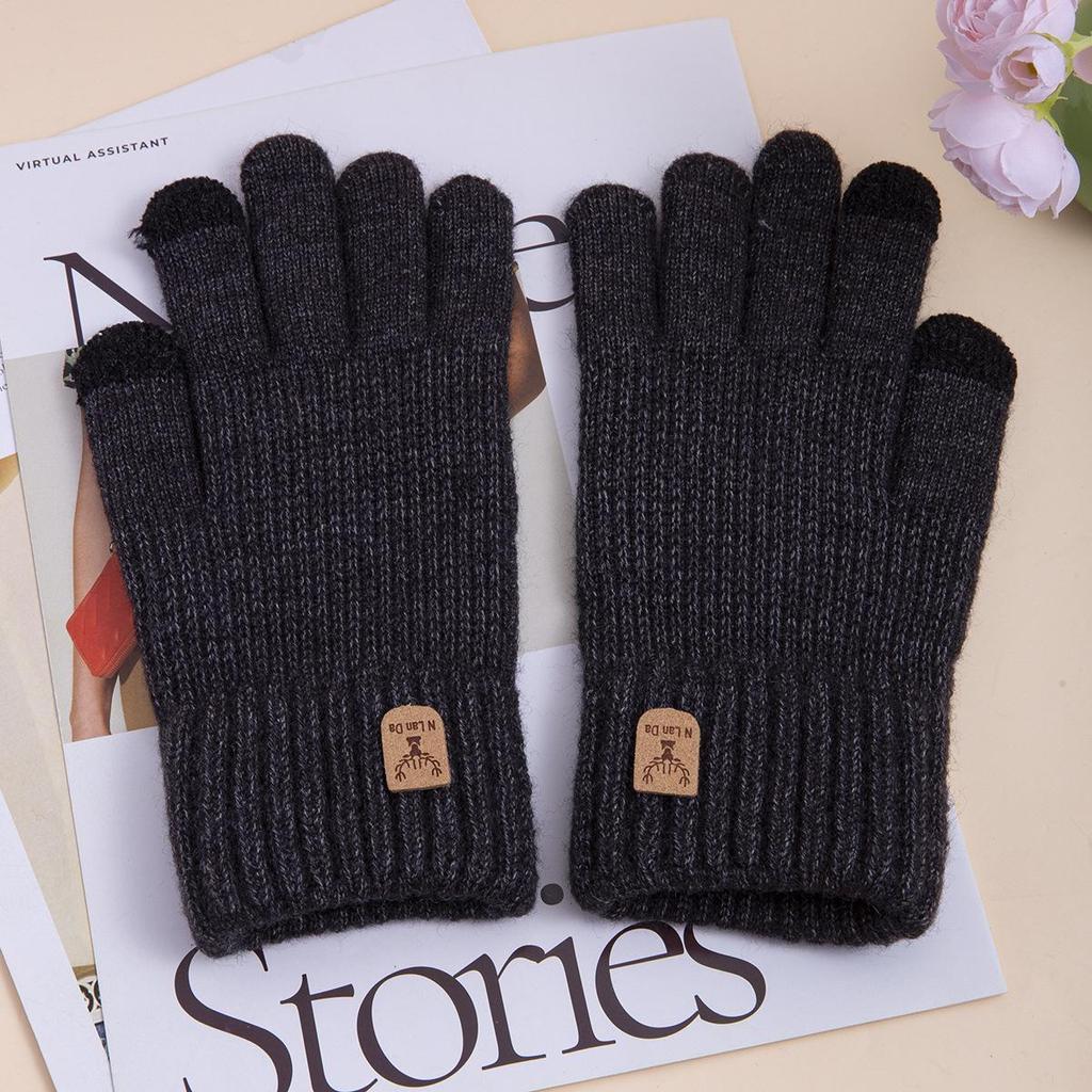 Модные мужские перчатки для верховой езды и вождения на осень/зиму — толстые, теплые, морозостойкие, для студентов и спортсменов.