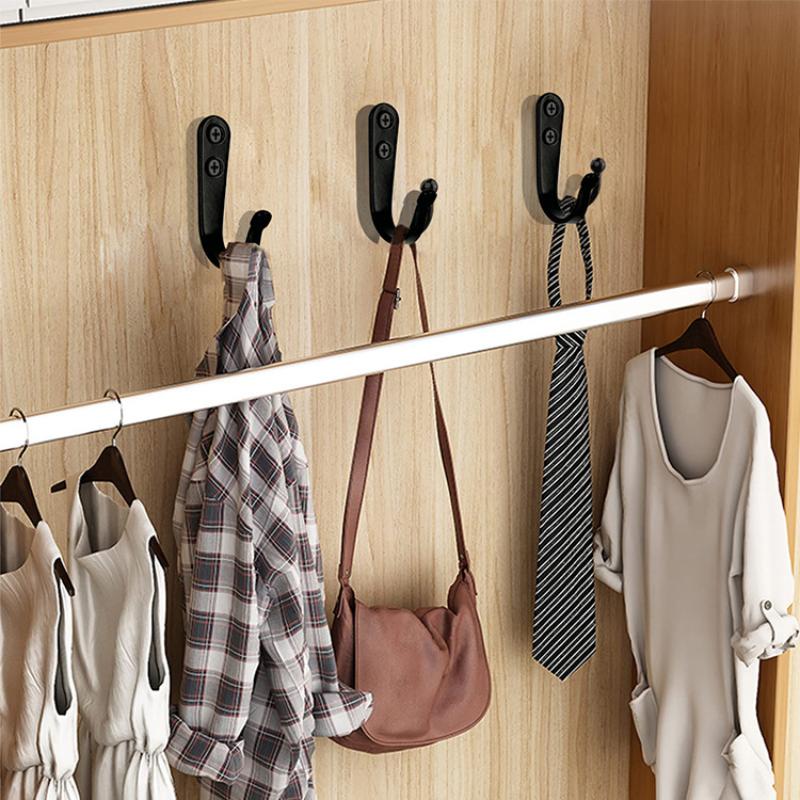 Durable Iron Coat Hooks Set of 5/10 Wall Mounted with Rust Proof Screws for Home Office