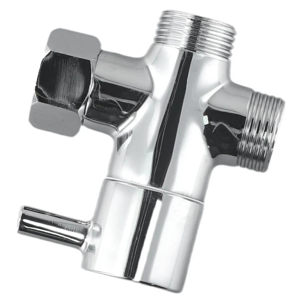 3-Way Diverter Valve Garden Home 0.6-1.5mpa Kitchen 1pcs 4-points Shower Head Angle Valve T-Adapter G1/2in Bath