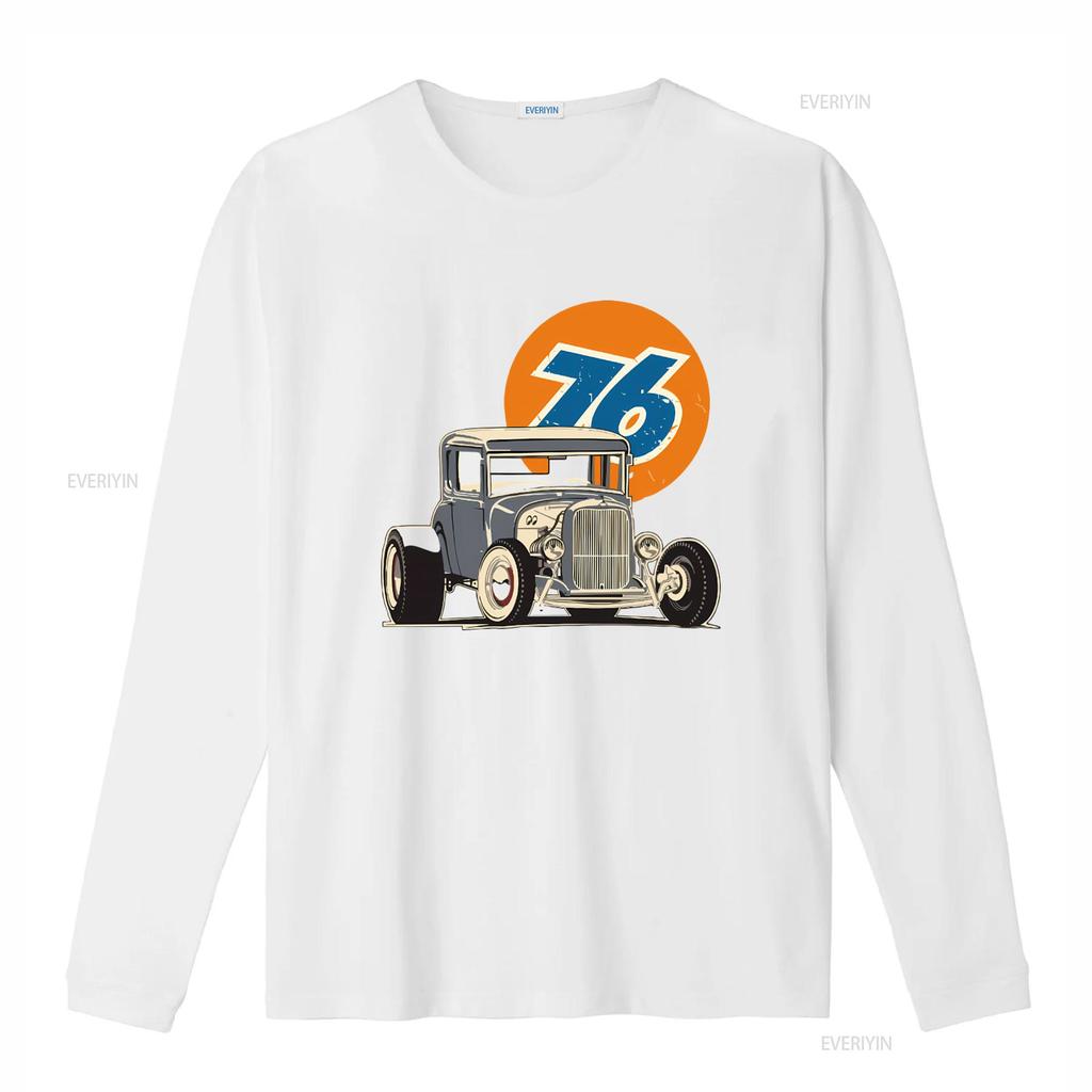 Motor Oil 76 Classic Hot Rod Vintage Car Retro T Shirt Top S 4xl Vintage Washed Stylish Soft Slightly Fashion Comfortable