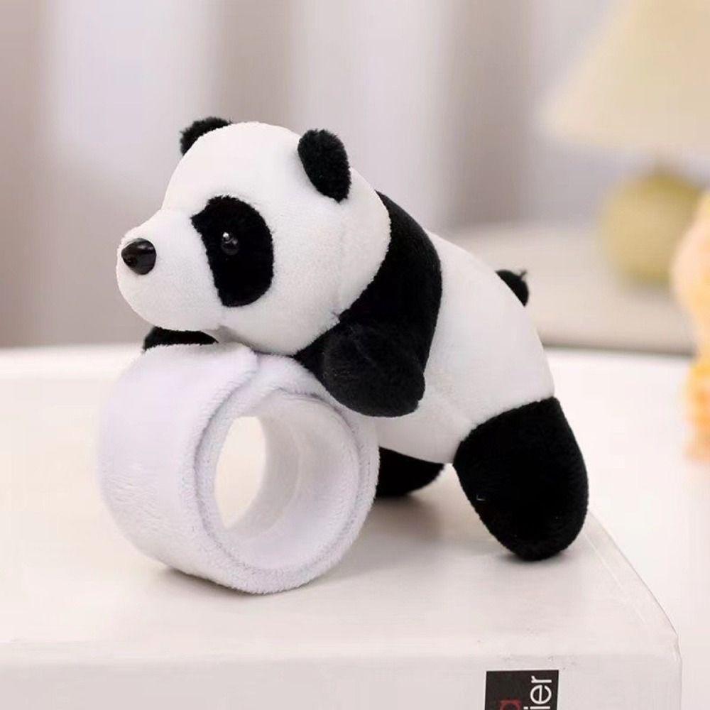 Soft Plush Hand Ring Lightweight Snap Wrap Kawaii Panda Slap Bracelet