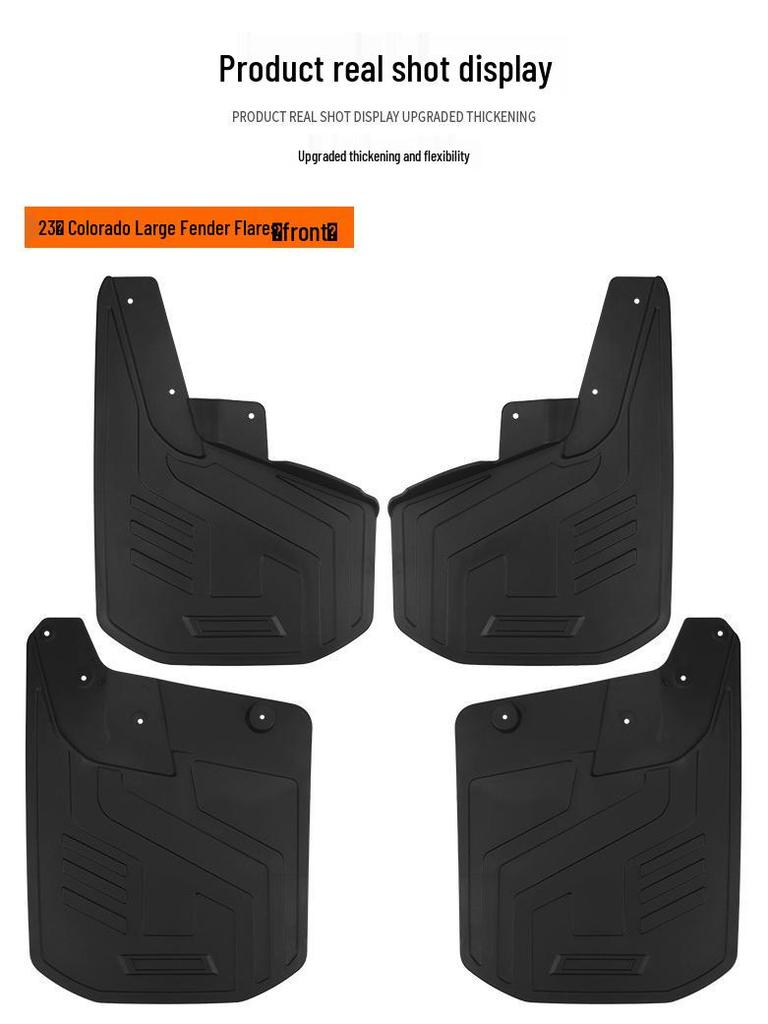 Chevrolet Colorado 2023-2025 Large Leather Mud Flaps with Fender Flares