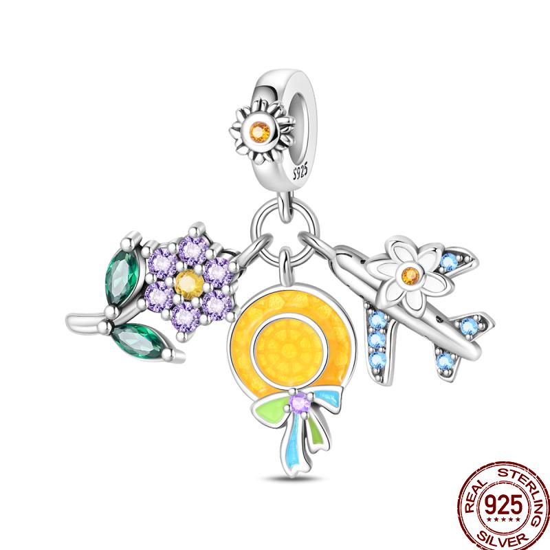 Медный пляж Океанский отпуск Напиток Шарм Морская звезда Бусины Подходят для Пан Оригинальный браслет Сделай сам Праздничные украшения Подарок