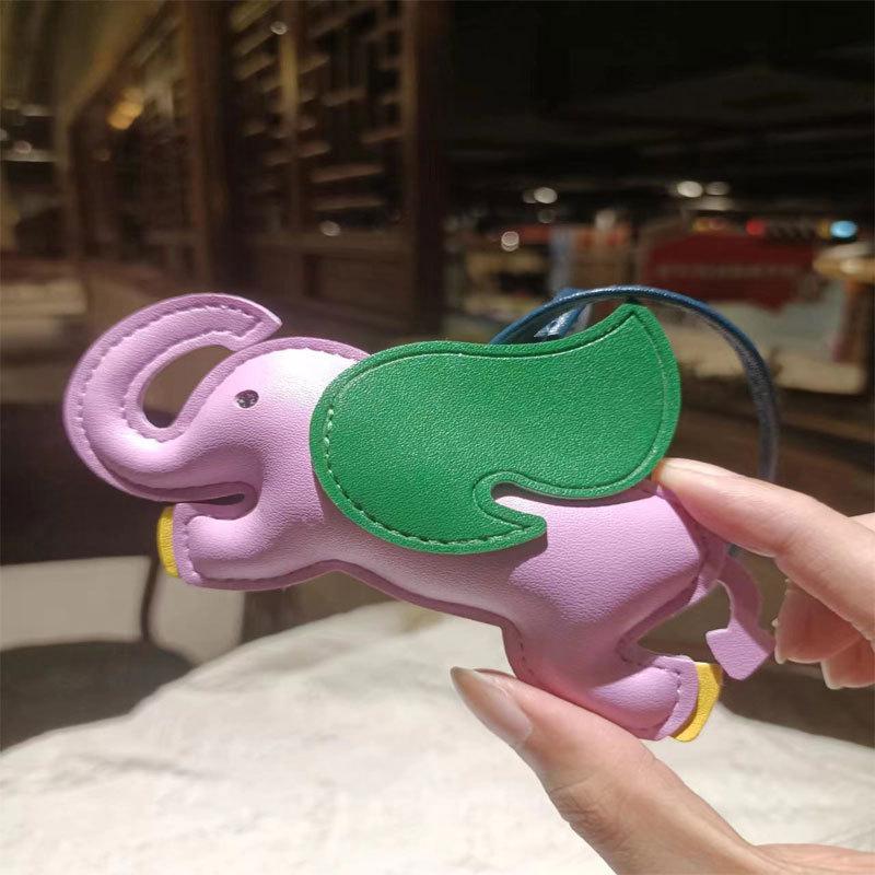 Новая подвеска ручной работы из кожи Dumbo Bag, креативный брелок в виде животного, милый кулон в виде слона