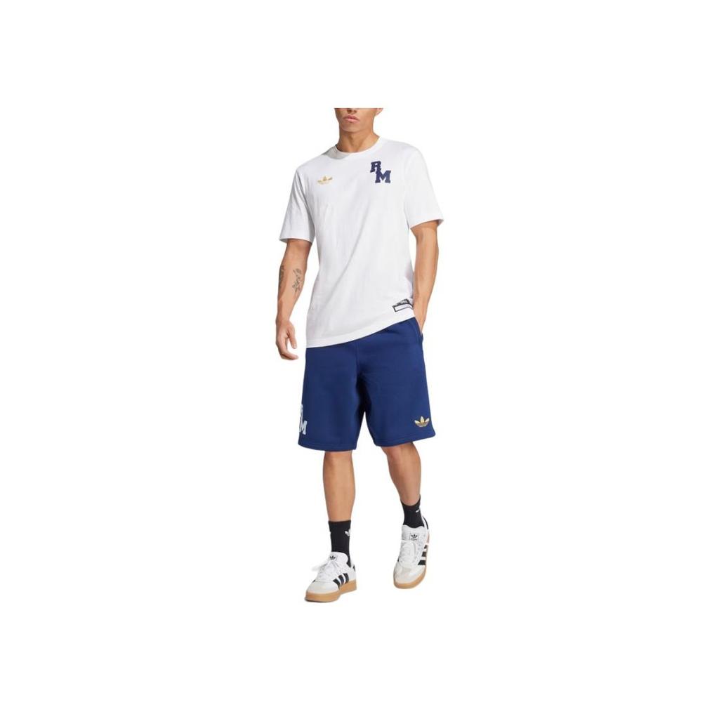 adidas Футболка Originals Vrct FW24 Real Madrid с круглым вырезом, удобная, с коротким рукавом, мужская, белая JL6116