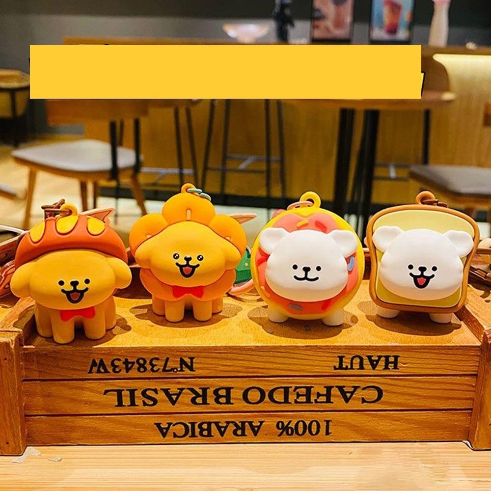 Творческий щенок десерт животное брелок собака мопс кукла брелок рюкзак автомобиль украшение