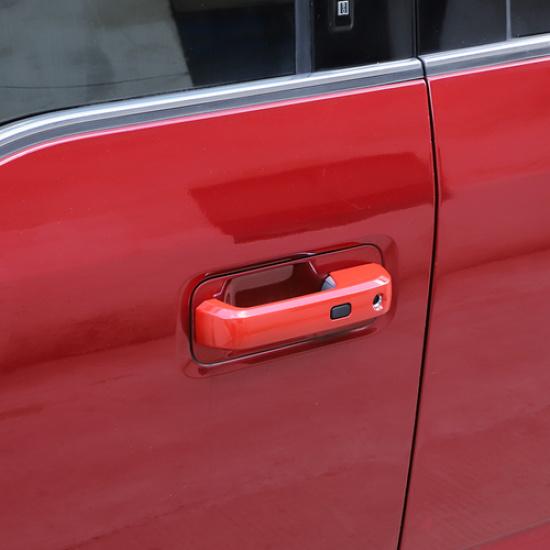 2015- Ford F150 Exterior Door Handle Cover Trim Bezels Rear | Red | Self-Adhesive | Accessories | 1 Year Manufacturer Warranty