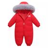 Boys and Girls Baby Infant Hooded Thick Down Jumpsuit Baby Crawling Clothes Romper Winter Children's Clothing