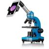 Microscope étudiant biolux sel - bresser junior - grossissement 40x-1600x - kit d’expérimentation - bleu