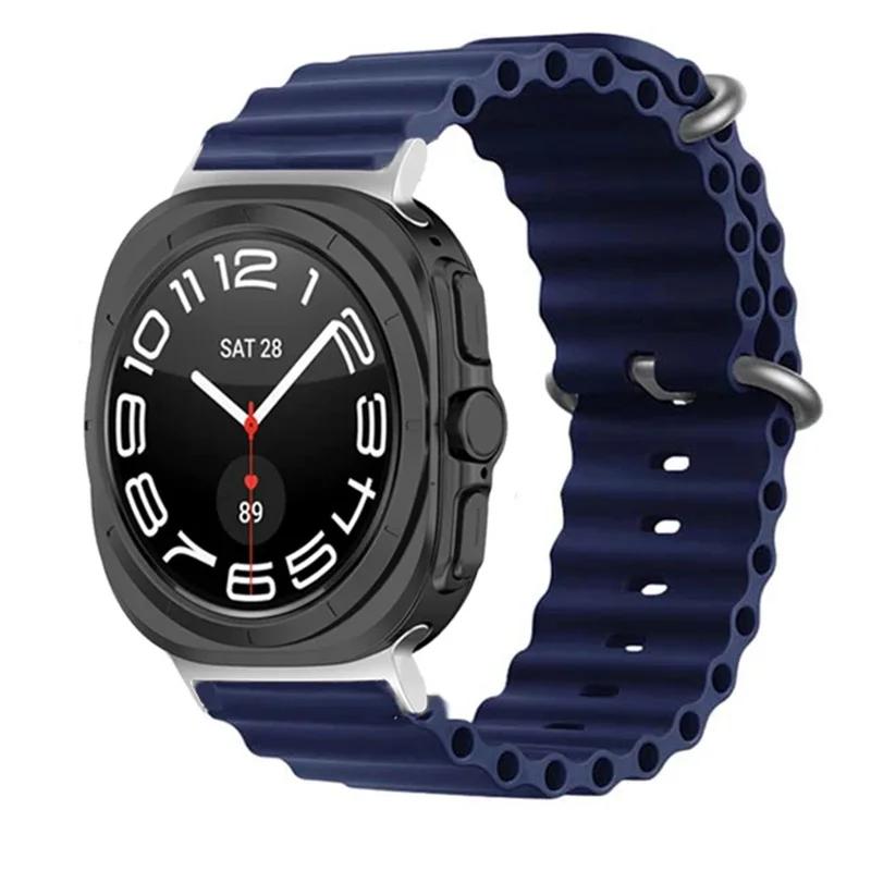Морской ремешок для Samsung Galaxy Watch 7 ultra Ремешок 47 мм Аксессуары Спортивный силиконовый Браслет correa Galaxy Watch ultra Ремешок 47 мм