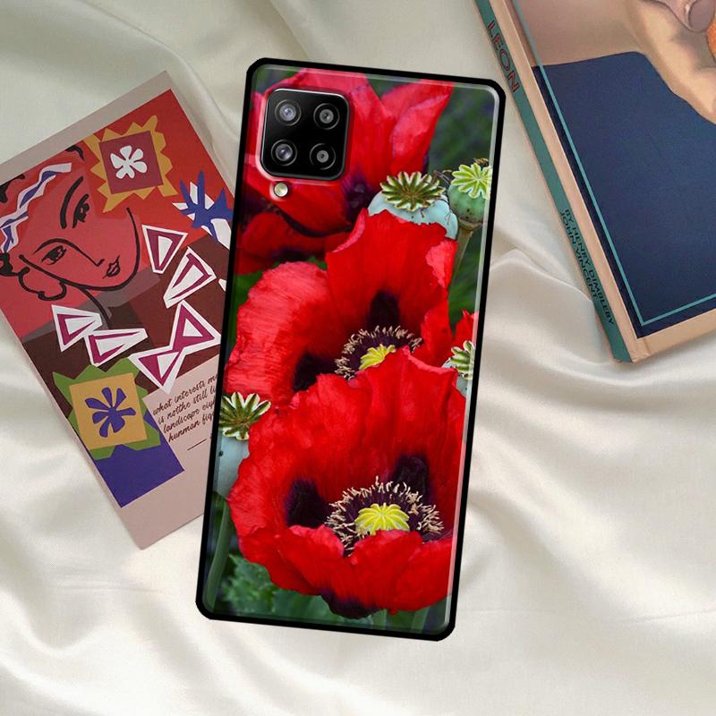 Poppy Flower Bloom Case For Samsung Galaxy A73 A53 A33 A23 A13 A51 A71 A12 A22 A32 A42 A52 A14 A34 A54 Cover