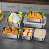 6-Piece Stainless Steel Storage Container Set, 605ml, Deep Design, Kitchen Food Storage Containers, Convenient for Food Preparation, Rust Resistant, T
