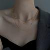 Серебряная цепочка S925 с круглыми бусинами, змеиная кость, женская, для интернет-знаменитостей, чокер на шею, простая, многослойная, на ключицу