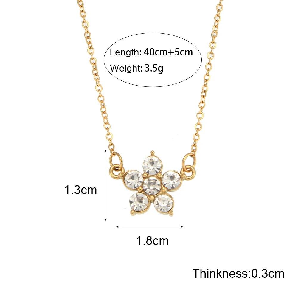 Шикарное маленькое циркониевое покрытие с микропрокладкой, монета в форме цветка Таро, кулон, ожерелье, позолоченные 18 карат ювелирные изделия из нержавеющей стали