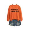 Womens Oversized Casual Long Sleeve Hoodie Sweatshirt With Print Design Comfort Fit