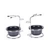 Stainless Steel Shaving Brush Stand Razor Holder Black Shaving Bowl Mug Set