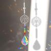 Crystal Sun Catcher Windchimes Metal Rainbow Prism Window Crystal Light Catcher Hanging Glass Prisms Garden Decoration Outdoor