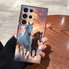 Чехол с рисунком животного-лошади для Samsung Galaxy S24 Plus S25 Edge S23 Ultra S20 S21 FE Черный Мягкий чехол для телефона