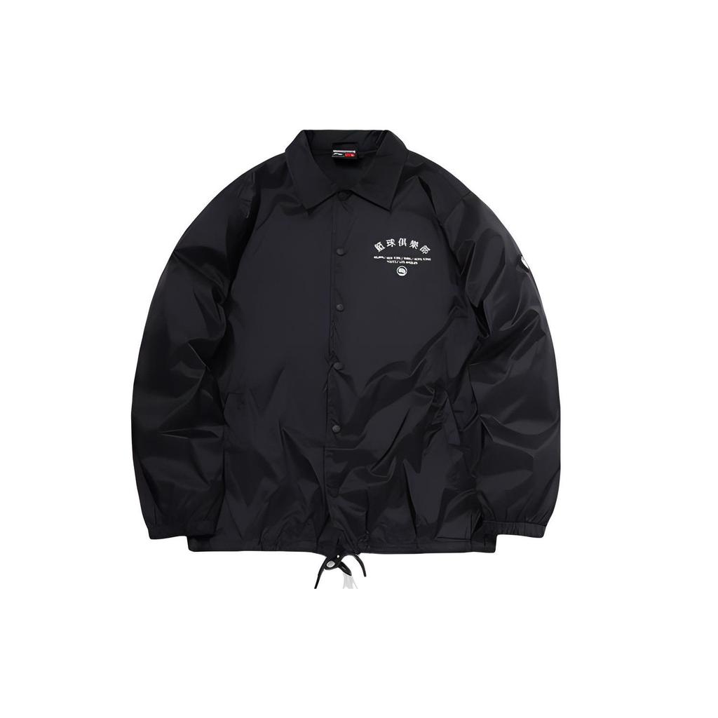 Мужские тренчи Li Ning Черный лацкан Умеренный AFDQ231-2