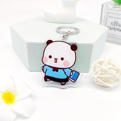 Акриловый брелок Bubu Dudu Panda Bear, милый мультяшный брелок Bubu Dudu, автомобильный брелок