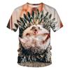 Plus Size 7XL Summer Digital Printed Cow Head Animal Pattern T-shirt Pullover Round Neck Men's Street Trendy Top