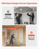 4877 mm Drywall Lift, Heavy-Duty 68 kg Sheetrock Hoist with Adjustable Telescoping Arm, Lockable Wheels, Drywall Lifter Panel Jack Hoist Tools Ideal
