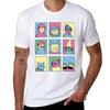 Character Grid TShirt Summer Casual Loose TShirt