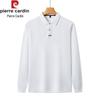 Pierre Cardin Мужская рубашка-поло в стиле business casual с длинным рукавом