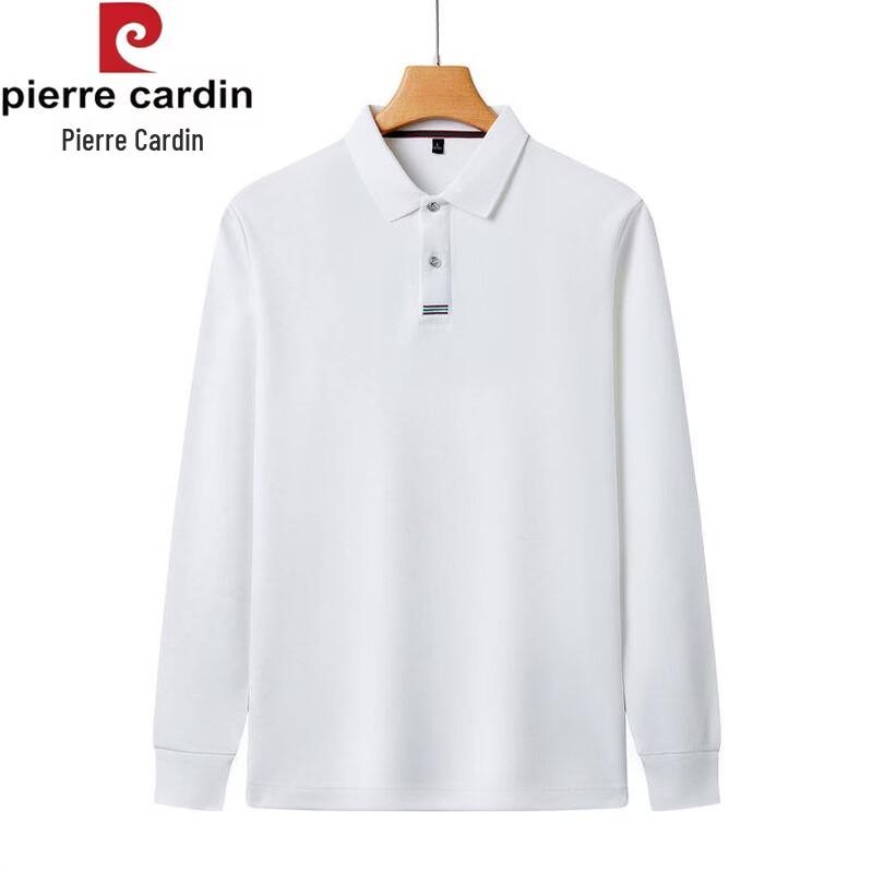 Pierre Cardin Мужская рубашка-поло в стиле business casual с длинным рукавом