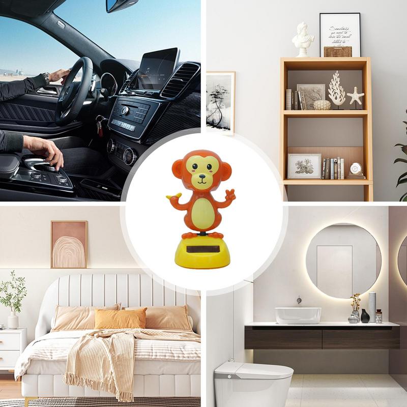 Солнечные Танцующие Игрушки Качающаяся Красная Обезьянка Кукла Декор Авто Украшения Аксессуары С Солнечными Панелями Для Рабочих Зон Дома Автомобили И