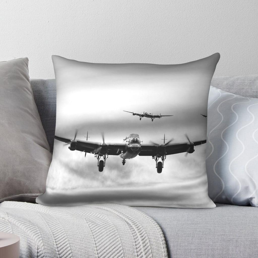Avro Lancaster Job Done Square Pillowcase Polyester Linen Velvet Creative Zip Decorative Home Cushion Cover x