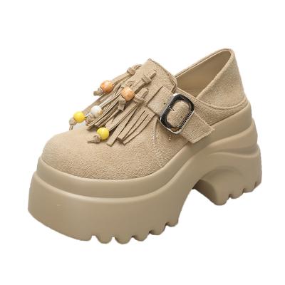 Модные женские лоферы Обувь На все случаи жизни Женская обувь Клоги Платформа Слипоны Летние Новые Удобные Платье Криперы Весна На шнуровке