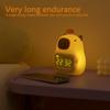 Capybara Night Light Children Alarm Clock Night Lamp Cute Shape Charging Timing Snooze Lighting Desktop Decoration Children Gift