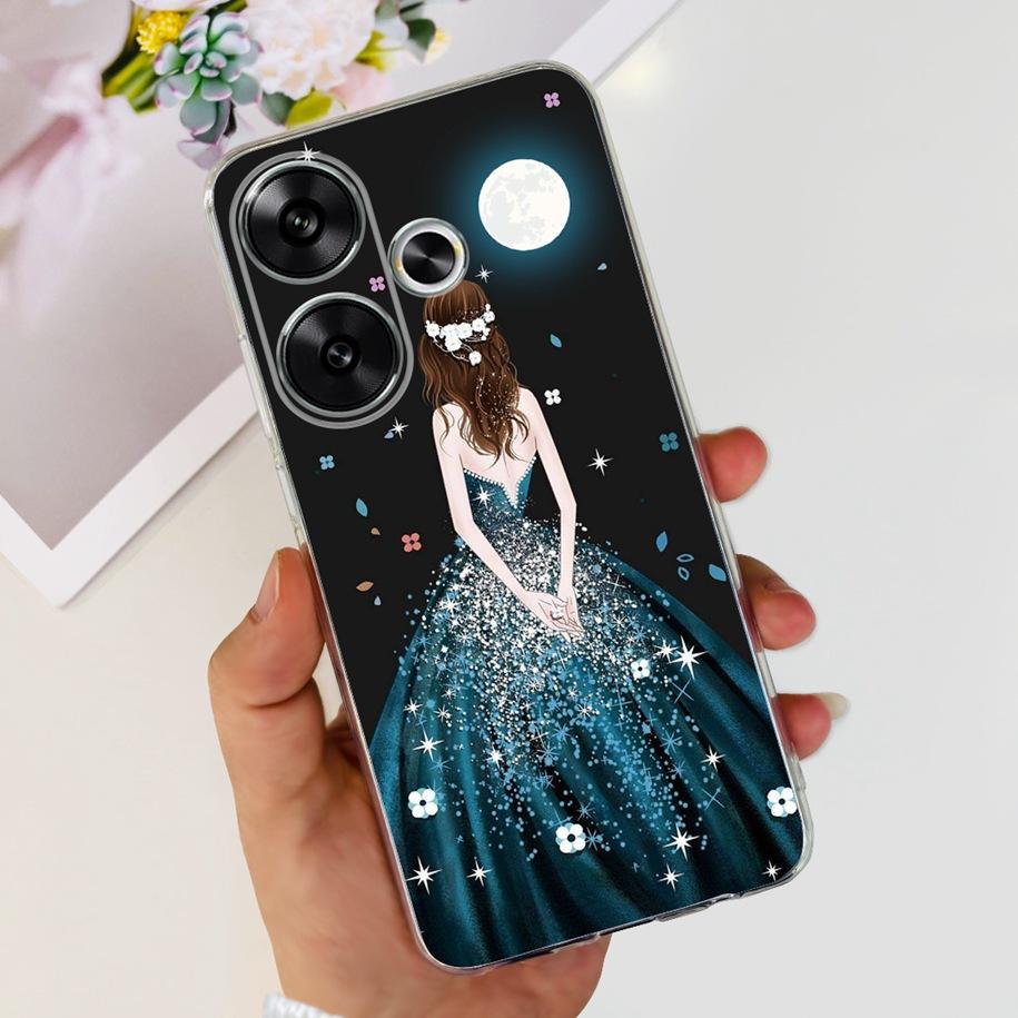 For Xiaomi Poco F6 Case Popular Butterfly Flower Soft Clear Silicone TPU Back Cover For Xiaomi Poco F6 5G F 6 PocoF6 Phone Cases