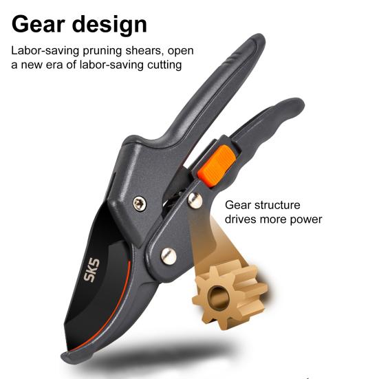 Секатор с ультра острыми лезвиями, эргономичной ручкой, предохранительным механизмом, многоцелевой ручной секатор, садовые ножницы