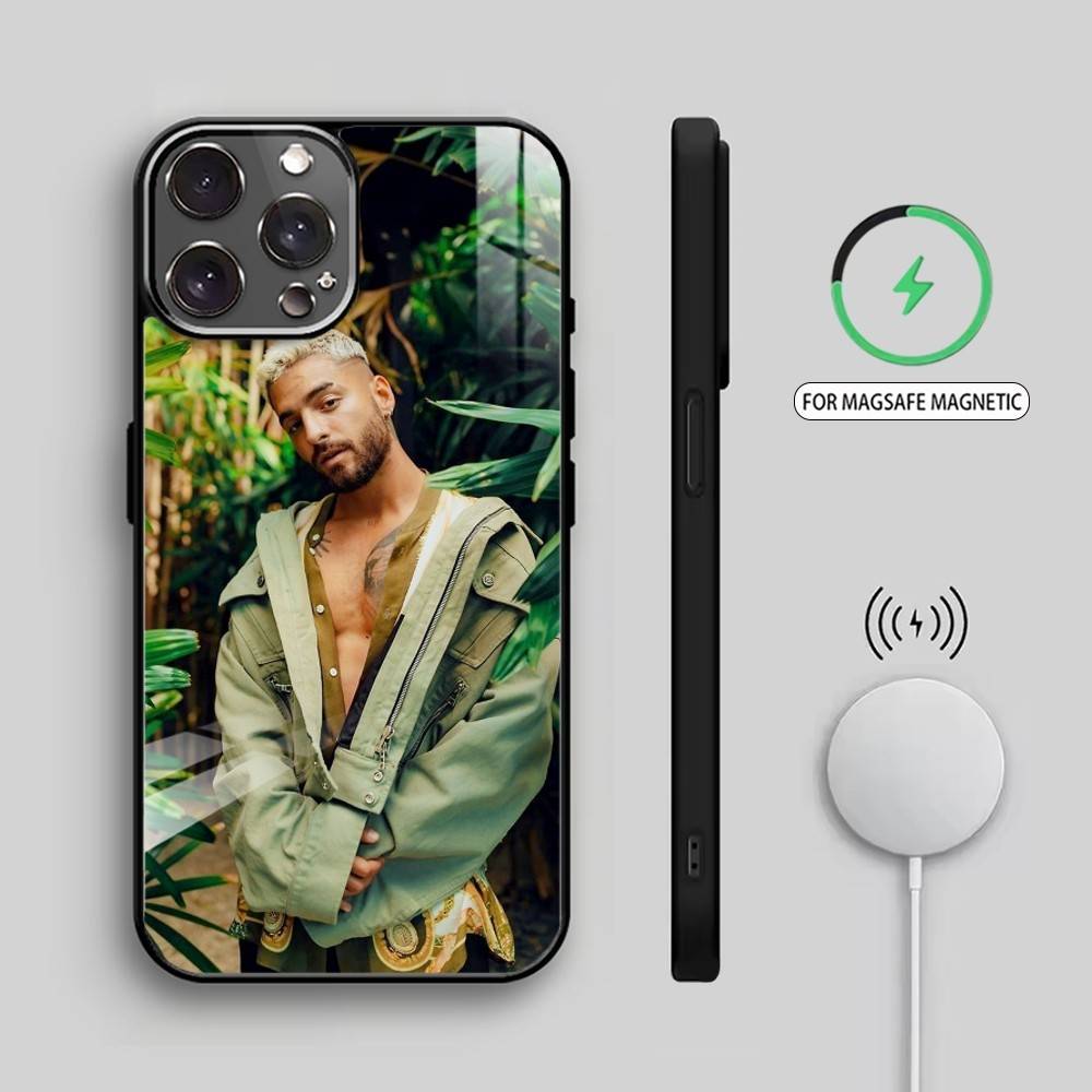 S-Singer M-Maluma P-Pelon Чехол для iPhone17,16,15,14,13,12,11 Plus,Pro Max Магнитный Для Magsafe Беспроводной Зарядки
