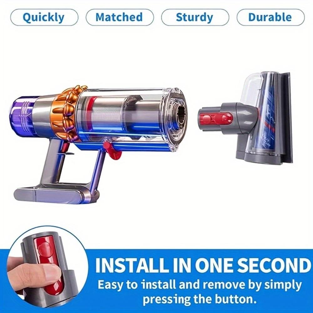 Anti-Tangle Mini Motorized Brush Head for Dyson V7 V8 V10 V11 V15 Vacuum Cleaner Part, Suitable for Sofas, Beds, Car Seats